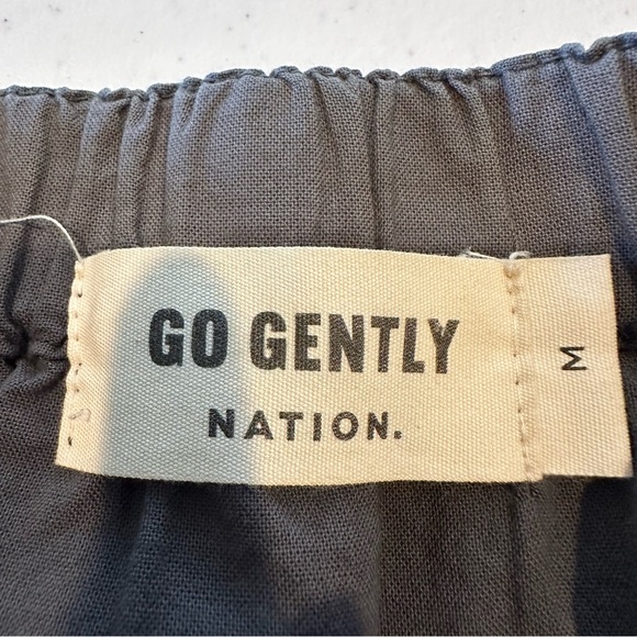 Go Gently Nation Organic Cotton Skirt charcoal gray elastic waist women’s medium - Picture 2 of 6
